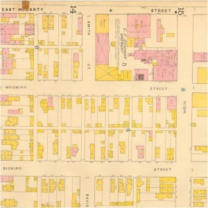 Schmidt brewery - 1887 Sanborn map