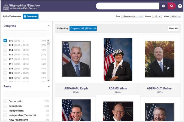 Biographical Directory of the U.S. Congress - Retro Member details